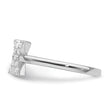 14k White Gold 1/6 carat Lab Grown Diamond VS/SI+ G+ Initial X Adjustable Ring - Birthstone Company