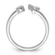14k White Gold 1/8 carat Lab Grown Diamond VS/SI+ G+ Initial Y Adjustable Ring - Birthstone Company