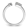 14k White Gold 1/5 carat Lab Grown Diamond VS/SI+ G+ Initial Z Adjustable Ring - Birthstone Company