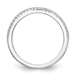 14k White Gold 1/4 carat Lab Grown Diamond VS/SI+ G+ Complete Set of Two Wedding Bands, Size 7 - Birthstone Company