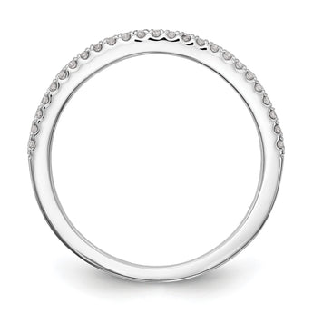 14k White Gold 1/4 carat Lab Grown Diamond VS/SI+ G+ Complete Set of Two Wedding Bands, Size 7 - Birthstone Company