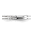 14k White Gold 1/4 carat Lab Grown Diamond VS/SI+ G+ Complete Set of Two Wedding Bands, Size 7 - Birthstone Company