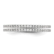 14k White Gold 1/4 carat Lab Grown Diamond VS/SI+ G+ Complete Set of Two Wedding Bands, Size 7 - Birthstone Company
