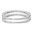 14k White Gold 1/4 carat Lab Grown Diamond VS/SI+ G+ Complete Set of Two Wedding Bands, Size 7 - Birthstone Company