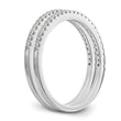 14k White Gold 1/4 carat Lab Grown Diamond VS/SI+ G+ Complete Set of Two Wedding Bands, Size 7 - Birthstone Company