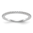 14k White Gold 1/4 carat Lab Grown Diamond VS/SI+ G+ Complete Set of Two Wedding Bands, Size 7 - Birthstone Company