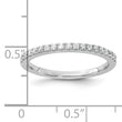 14k White Gold 1/5 carat Lab Grown Diamond VS/SI+ G+ Complete Wedding Band, Size 7 - Birthstone Company