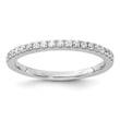 14k White Gold 1/5 carat Lab Grown Diamond VS/SI+ G+ Complete Wedding Band, Size 7 - Birthstone Company