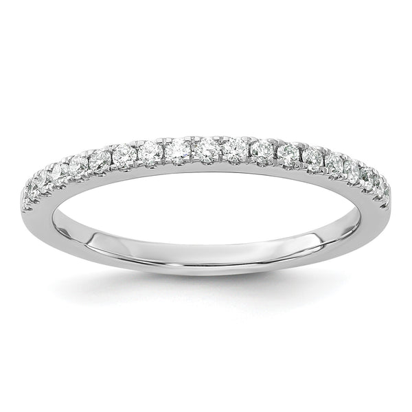 14k White Gold 1/5 carat Lab Grown Diamond VS/SI+ G+ Complete Wedding Band, Size 7 - Birthstone Company