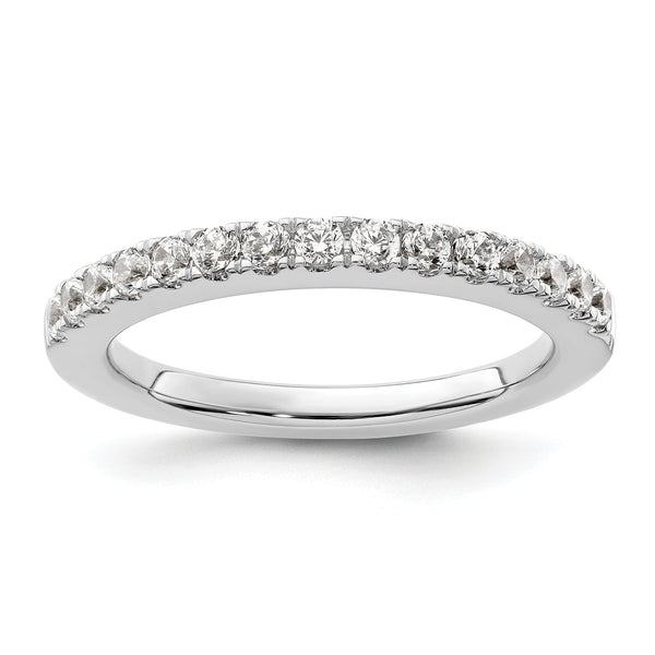 14k White Gold 1/2 carat Lab Grown Diamond VS/SI+ G+ Complete Wedding Band