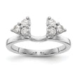 14K White Gold 3/8 carat Diamond Complete Wrap Ring