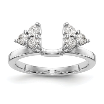 14K White Gold 3/8 carat Diamond Complete Wrap Ring
