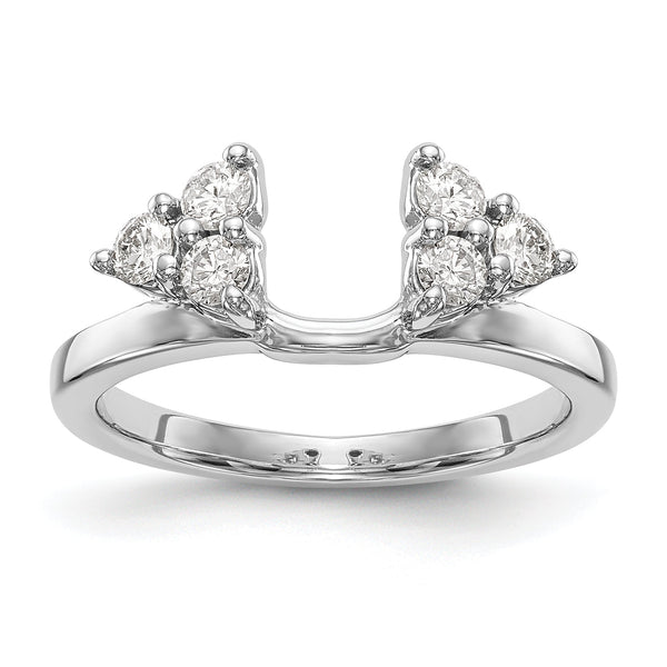14K White Gold 3/8 carat Diamond Complete Wrap Ring