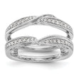 14k White Gold 1/4 carat Lab Grown Diamond VS/SI+ G+ Complete Ring Guard