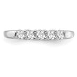 14k White Gold 1/2 carat Lab Grown Diamond VS/SI+ G+ Five Stone Complete Fashion Band, Size 7 - Birthstone Company