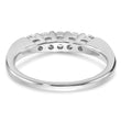 14k White Gold 1/2 carat Lab Grown Diamond VS/SI+ G+ Five Stone Complete Fashion Band, Size 7 - Birthstone Company
