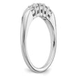 14k White Gold 1/2 carat Lab Grown Diamond VS/SI+ G+ Five Stone Complete Fashion Band, Size 7 - Birthstone Company