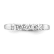 14k White Gold 1/2 carat Lab Grown Diamond VS/SI+ G+ Five Stone Complete Fashion Band, Size 7 - Birthstone Company