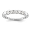 14k White Gold 1/2 carat Lab Grown Diamond VS/SI+ G+ Five Stone Complete Fashion Band, Size 7 - Birthstone Company