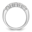 14k White Gold 1 carat Lab Grown Diamond VS/SI+ G+ Five Stone Complete Fashion Band, Size 7 - Birthstone Company