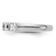 14k White Gold 1 carat Lab Grown Diamond VS/SI+ G+ Five Stone Complete Fashion Band, Size 7 - Birthstone Company