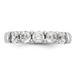 14k White Gold 1 carat Lab Grown Diamond VS/SI+ G+ Five Stone Complete Fashion Band, Size 7 - Birthstone Company