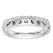 14k White Gold 1 carat Lab Grown Diamond VS/SI+ G+ Five Stone Complete Fashion Band, Size 7 - Birthstone Company