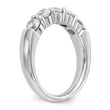 14k White Gold 1 carat Lab Grown Diamond VS/SI+ G+ Five Stone Complete Fashion Band, Size 7 - Birthstone Company