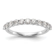 14k White Gold 3/4 carat Lab Grown Diamond VS/SI+ G+ Eleven Stone Complete Band