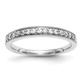 14k White Gold 1/5 carat Lab Grown Diamond VS/SI+ G+ Complete Band, Size 7 - Birthstone Company