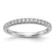 14k White Gold 3/8 carat Lab Grown Diamond VS/SI+ G+ Complete Band, Size 7 - Birthstone Company