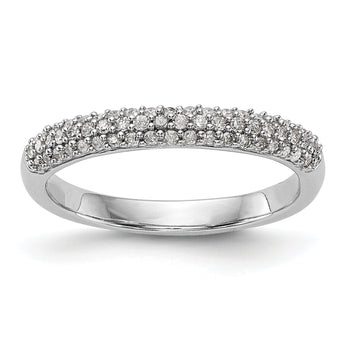 14K White Gold Micro Pave 1/4 carat Complete Diamond Band