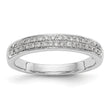 14K White Gold Micro Pave 1/5 carat Complete Diamond Band