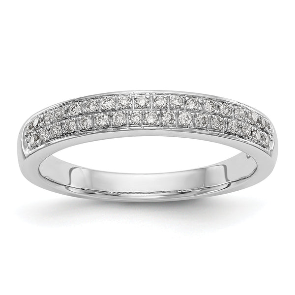 14K White Gold Micro Pave 1/5 carat Complete Diamond Band