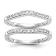 14k White Gold 1/3 carat Lab Grown Diamond VS/SI+ G+ Complete Set of Two Curved Wedding Bands