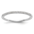 14K White Gold 1/10 carat Diamond Complete Wedding Band