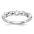 14K White Gold 5-Stone Channel-set 1 carat Complete Round Diamond Band