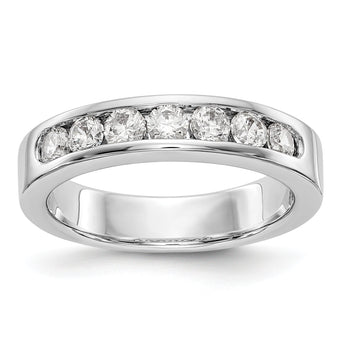 Platinum 7-Stone 3/4 carat Round Diamond Complete Channel Band