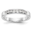 14K White Gold 8-Stone 1/3 carat Round Diamond Complete Channel Band