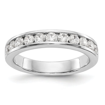 Platinum 11-Stone 1/5 carat Round Diamond Complete Channel Band