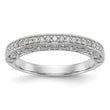 14K White Gold 1/4 carat Diamond Complete Wedding Band