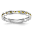 14k White Gold Yellow & White Diamond Band