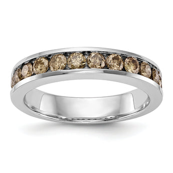 14k White Gold Champagne Diamond Band
