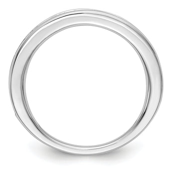 14k White Gold Emerald Complete Channel Band