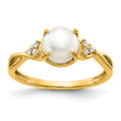 10k FWC Pearl and Diamond Ring