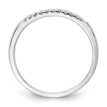 14k White Gold 1/10 carat Lab Grown Diamond VS/SI+ G+ Complete Wedding Band - Birthstone Company