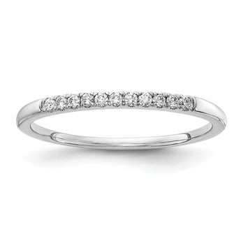 14k White Gold 1/10 carat Lab Grown Diamond VS/SI+ G+ Complete Wedding Band - Birthstone Company