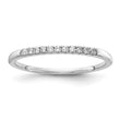 14k White Gold 1/10 carat Lab Grown Diamond VS/SI+ G+ Complete Wedding Band - Birthstone Company