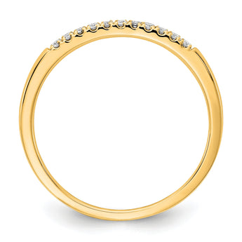 14k 1/10 carat Lab Grown Diamond VS/SI+ G+ Complete Wedding Band - Birthstone Company