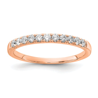 14k Rose Gold 1/3 carat Lab Grown Diamond VS/SI+ G+ Complete Wedding Band - Birthstone Company